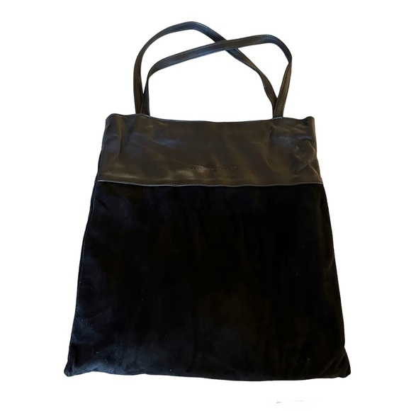 Pittards England Leather& Suede Tote Book Bag EUC - Picture 2 of 12